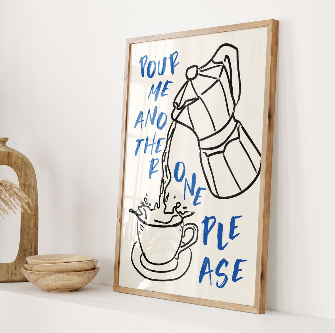 Pour Me Another One Please Funny Moka Pot Coffee Lover Poster - Image 3