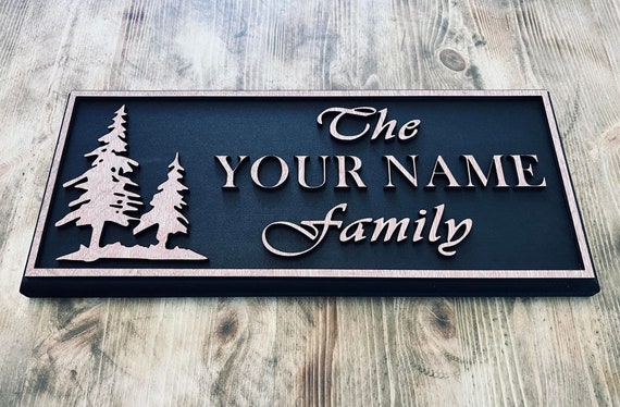 Personalized Family Sign Wood Custom Sign Family Laser Cut Sign Cottage Sign Lakehouse Sign 3d Design