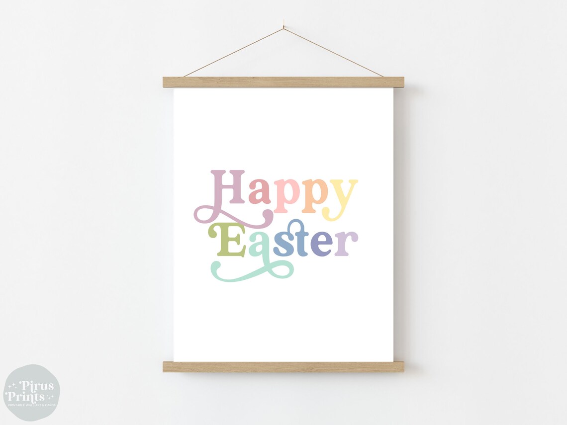 Happy Easter Sign, Easter Wall Art Print - Image 4