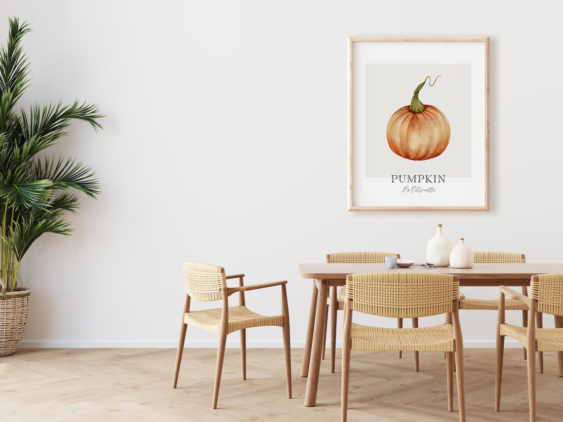 Watercolor Pumpkin Print, Fall Decor Art Print - Image 3