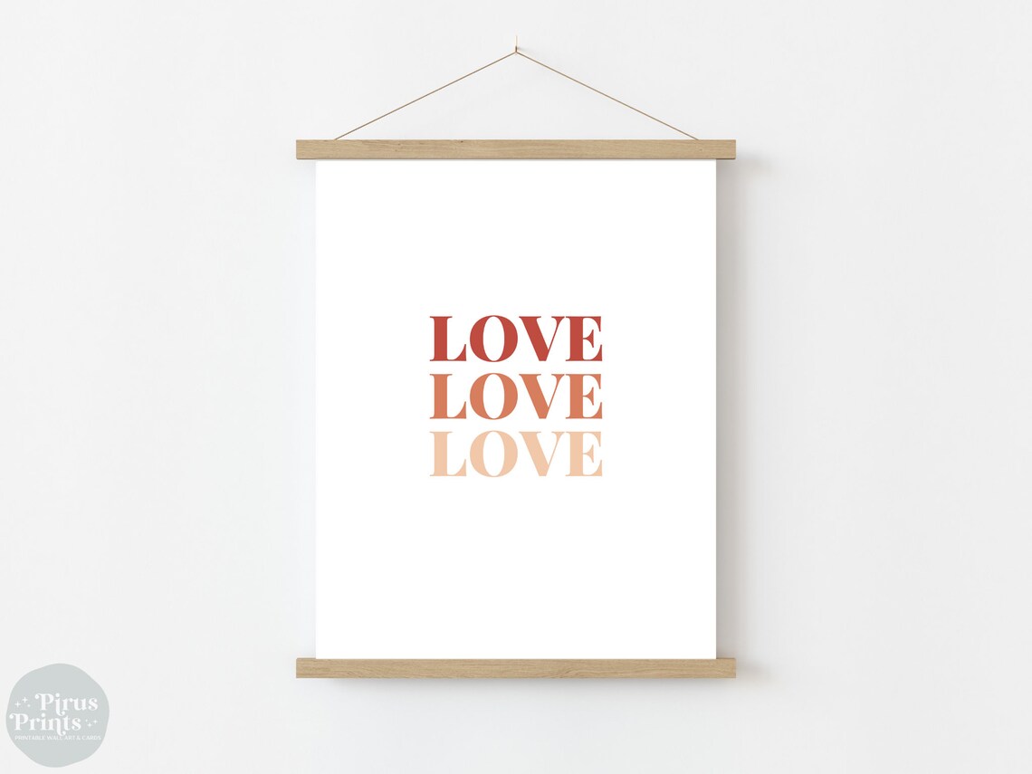 Love Typography Wall Art Print - Image 3