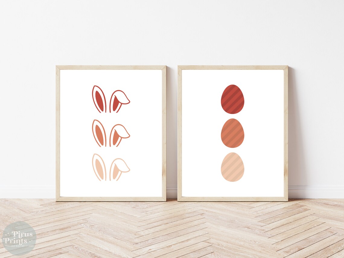 Easter Bunny Ears Art Print, Modern Easter Decor - Image 4