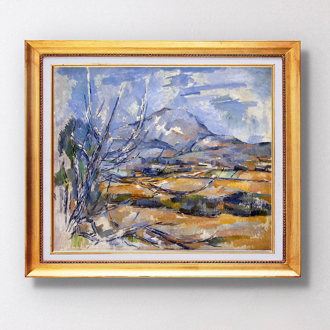 Paul Cezanne Mont Sainte Victoire 1890 Mountain Bare Trees Poster