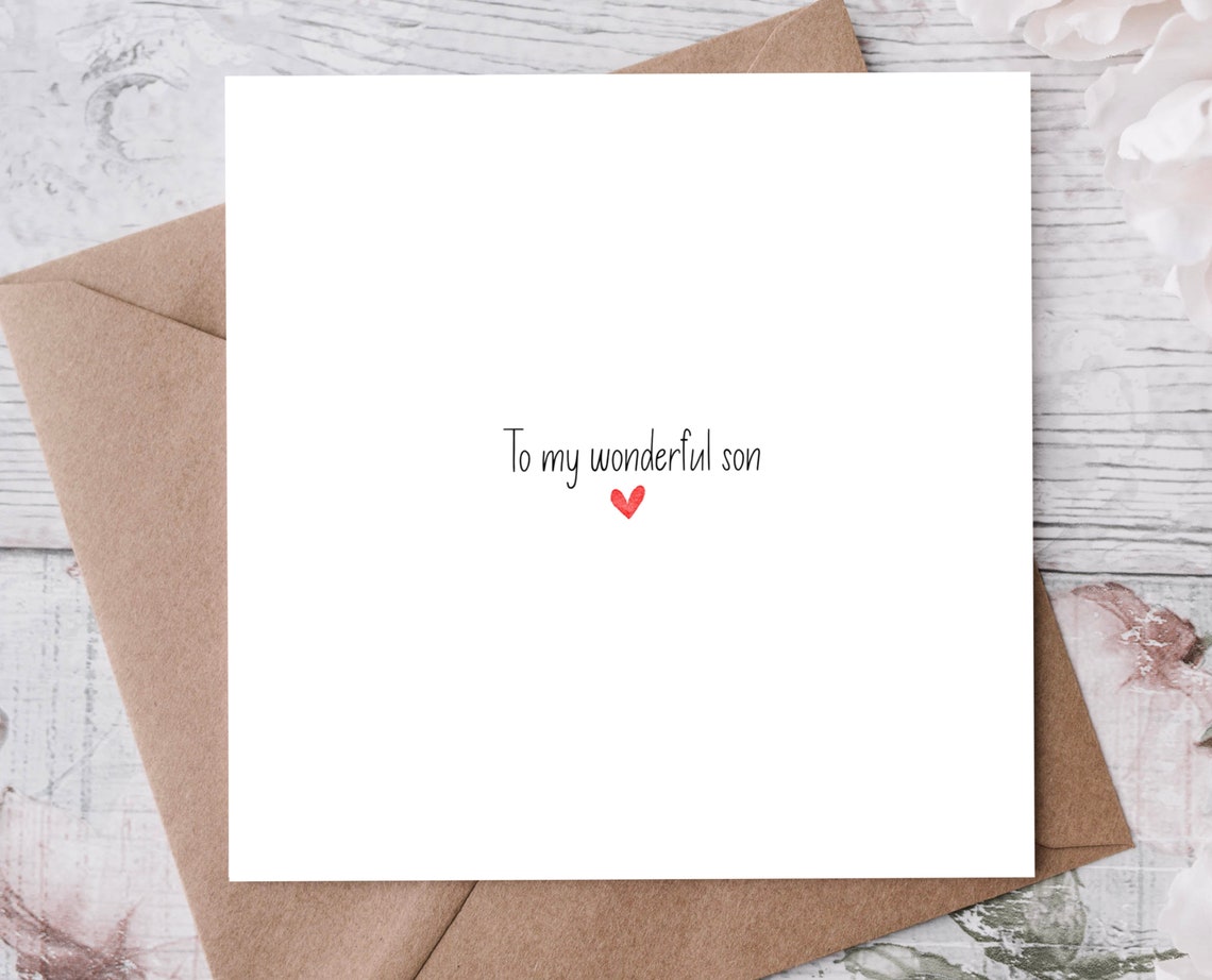 To My Wonderful Son Birthday Card Red Heart Keepsake Wall Art - Image 3
