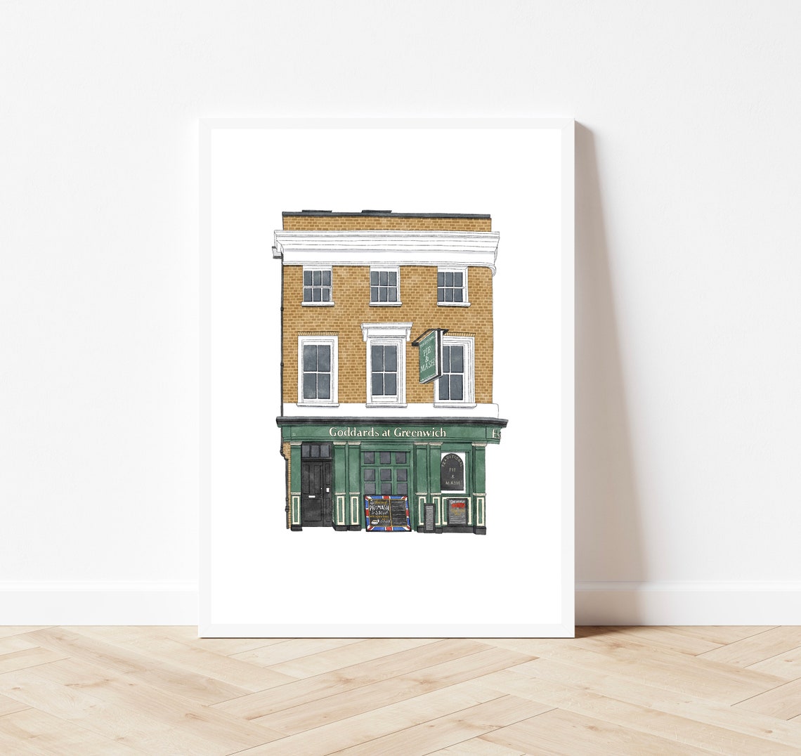 Goddards at Greenwich Pie and Mash Shop Front London Art Print - Image 5