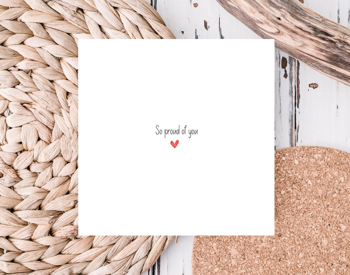 So Proud Of You Congratulations Card Red Heart Keepsake Wall Art - Image 3