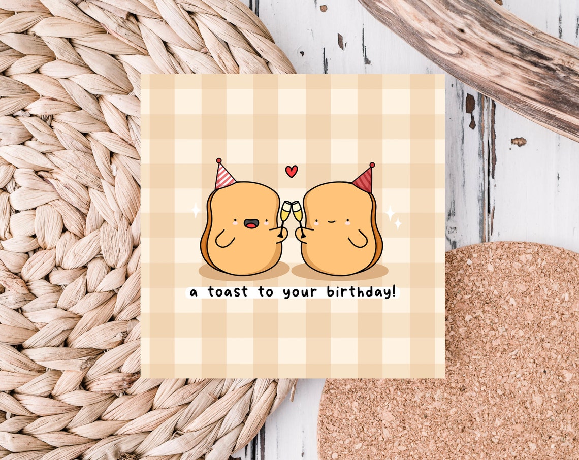 Kawaii A Toast to Your Birthday Champagne Toasts Pun Art Print - Image 5