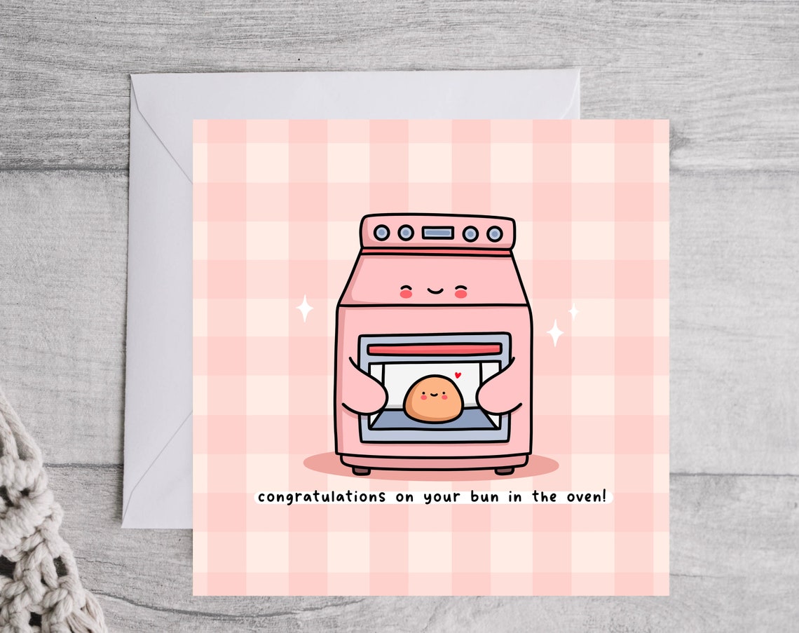Kawaii Congratulations on Your Bun in the Oven Pun Art Print - Image 4