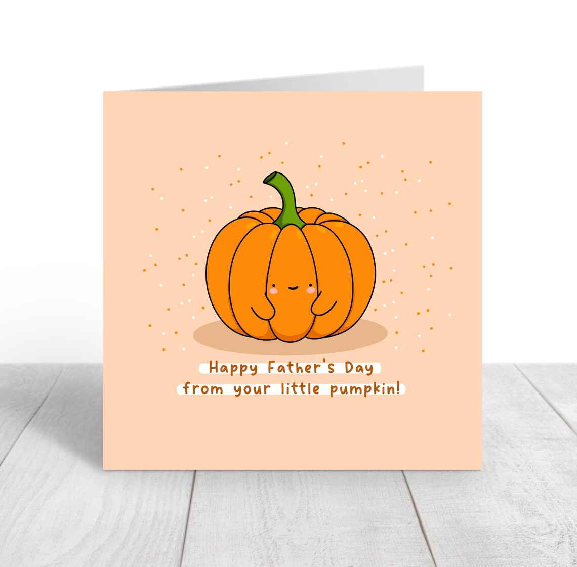 Smiling Pumpkin Happy Fathers Day From Your Little Pumpkin Wall Art - Image 3