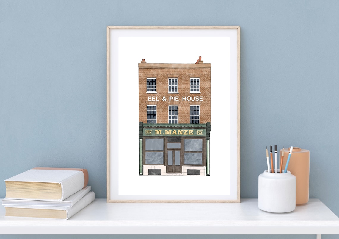M Manze Eel and Pie House South London Shop Front Decor Art Print - Image 4