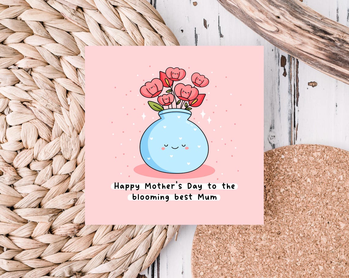 Kawaii Happy Mothers Day to the Blooming Best Mum Floral Print - Image 4