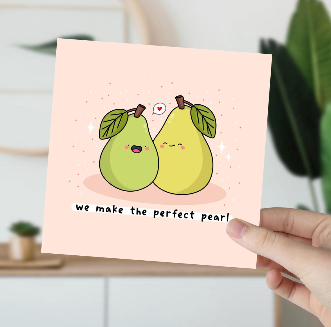 Kawaii We Make the Perfect Pear Hugging Pair Pun Love Art Print - Image 6