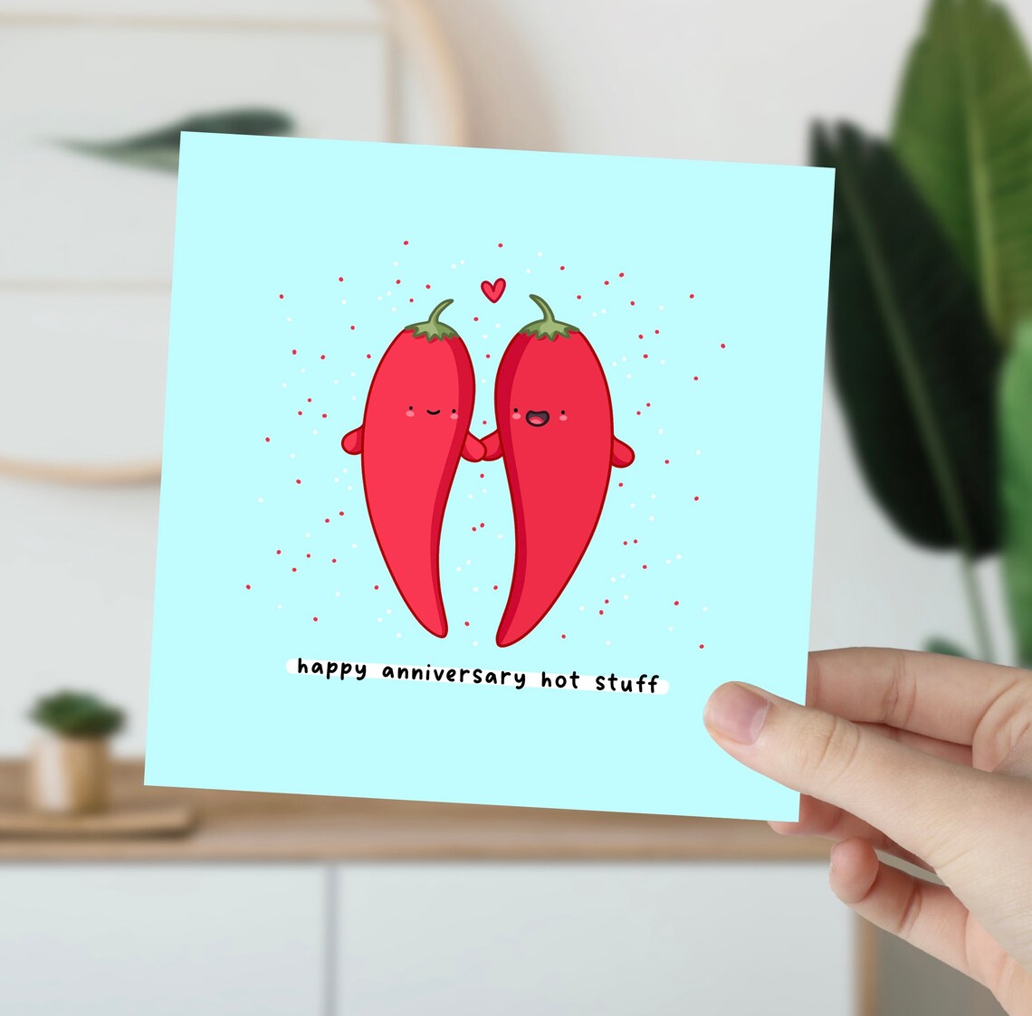 Happy Anniversary Hot Stuff Card Funny Pun Anniversary Card Punny Love Card Card For Partner - Image 5