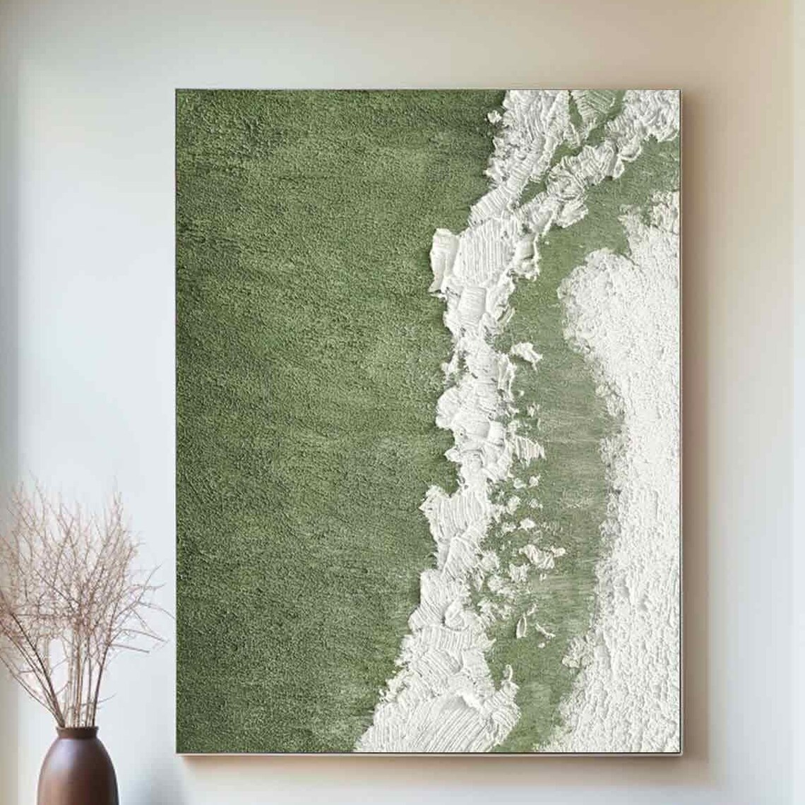 Sage Green Minimalist Wabi Sabi Abstract Texture Wall Art Poster