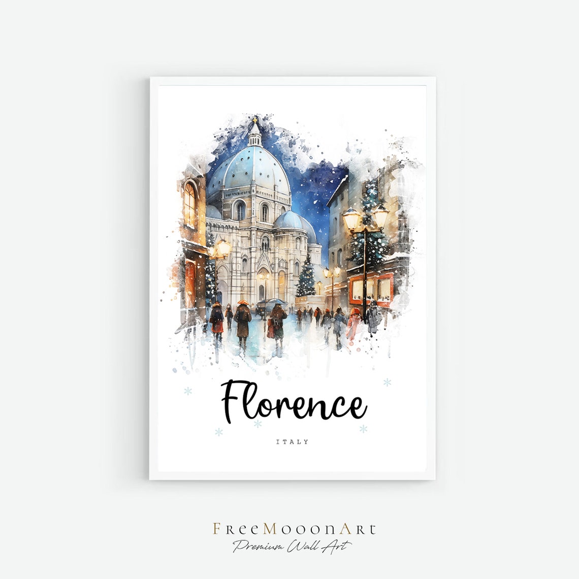 Florence Italy Travel Print Florence City Poster Italy Wall Art Decor Europe Prints Print Watercolor Painting