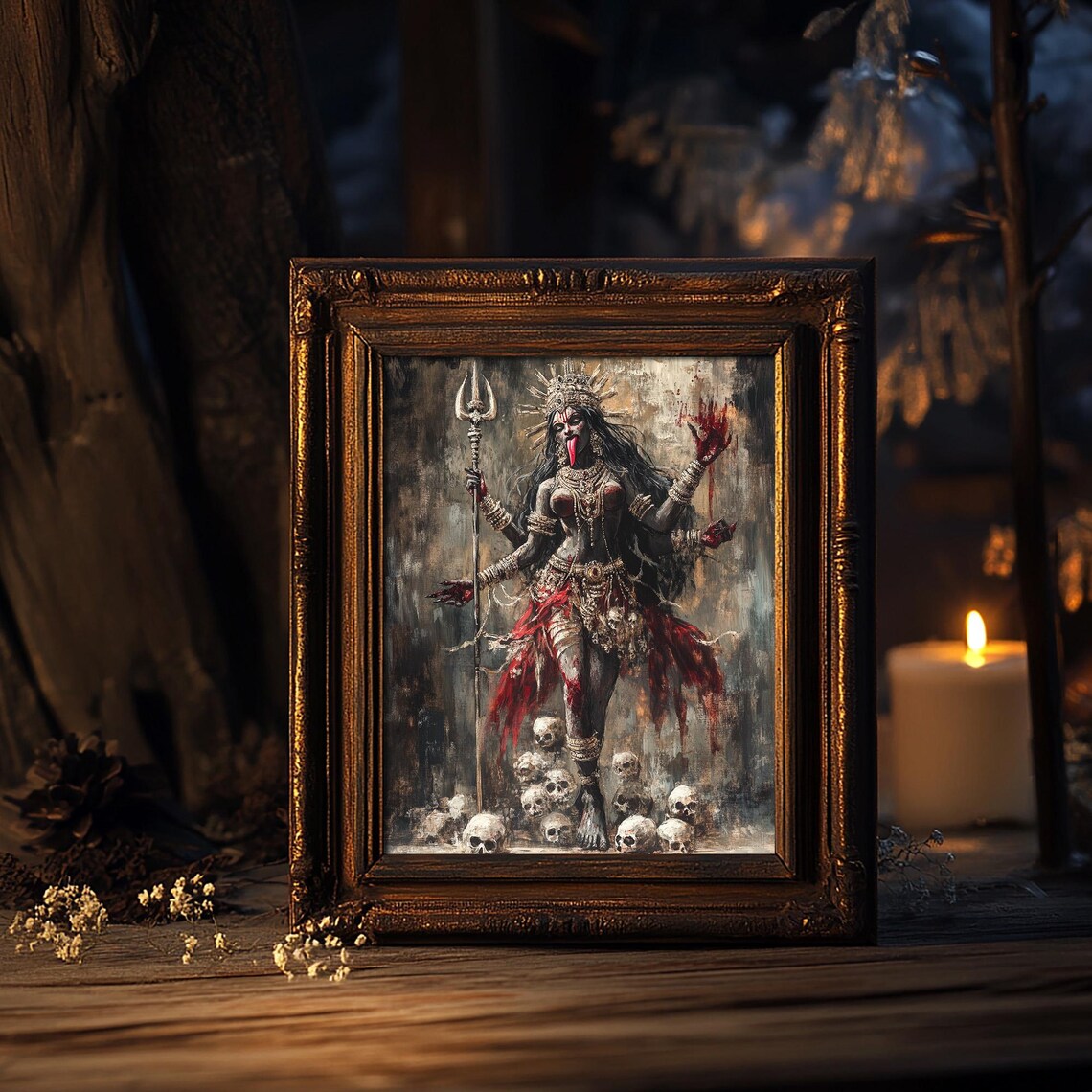 Kali Fine Art Print, Pagan Indian Goddess - Image 5