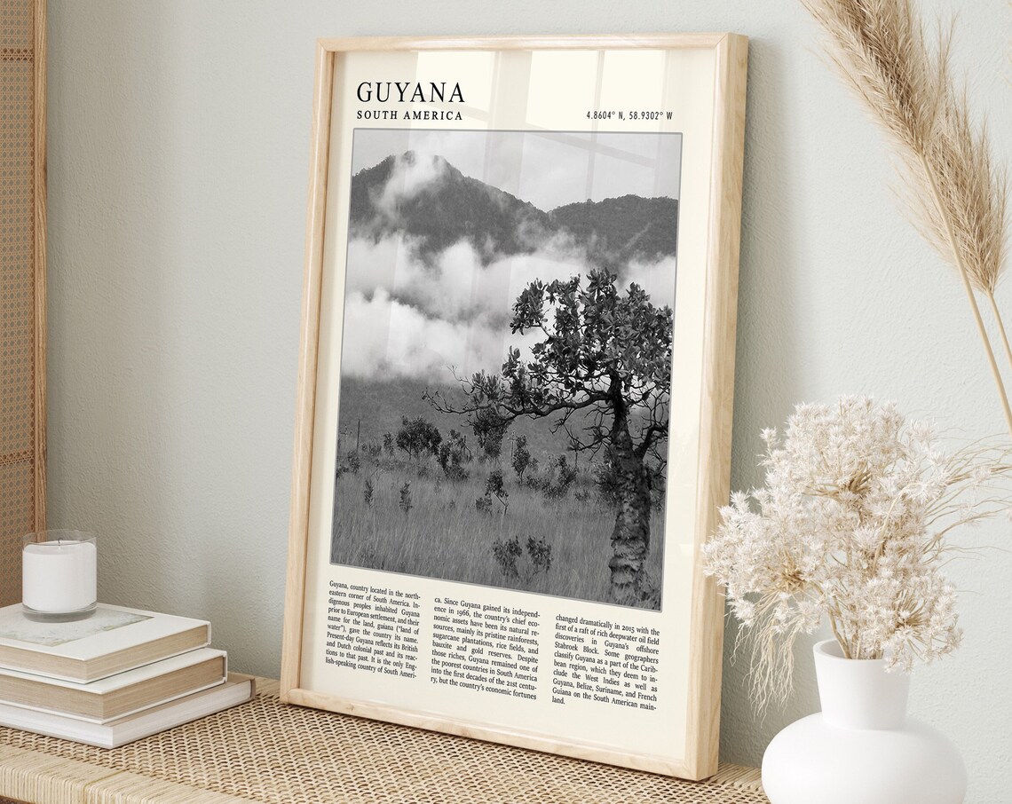 Guyana Travel Poster, South America Art Print
