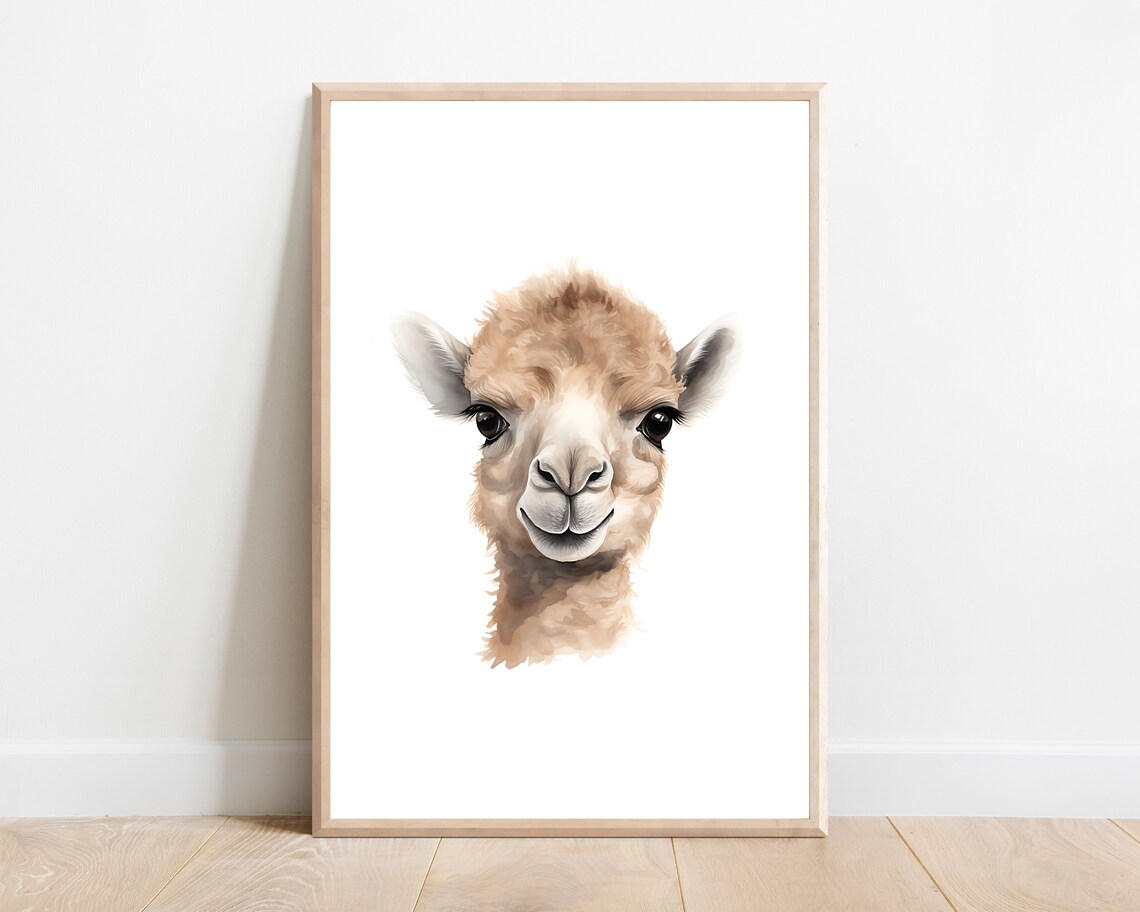 Baby Camel Nursery Art Print, Desert Nursery Decor