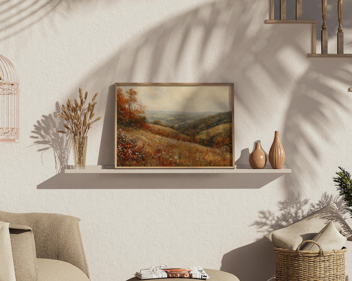 Autumn Landscape Art Print, Farmhouse Fall Decor - Image 2