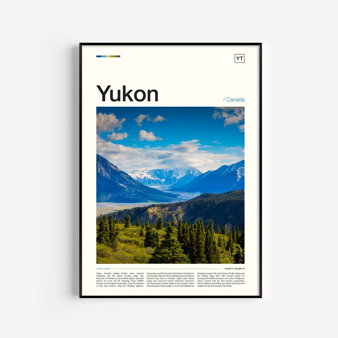 Yukon Mountain Panorama Glacier Peaks Canada Wilderness Photo Poster