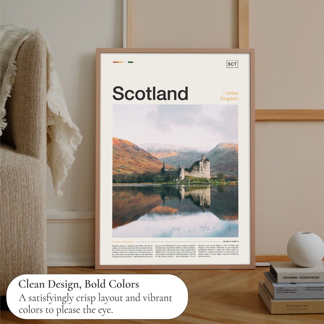 Scotland Travel Poster, Scottish Highlands Wall Art - Image 3