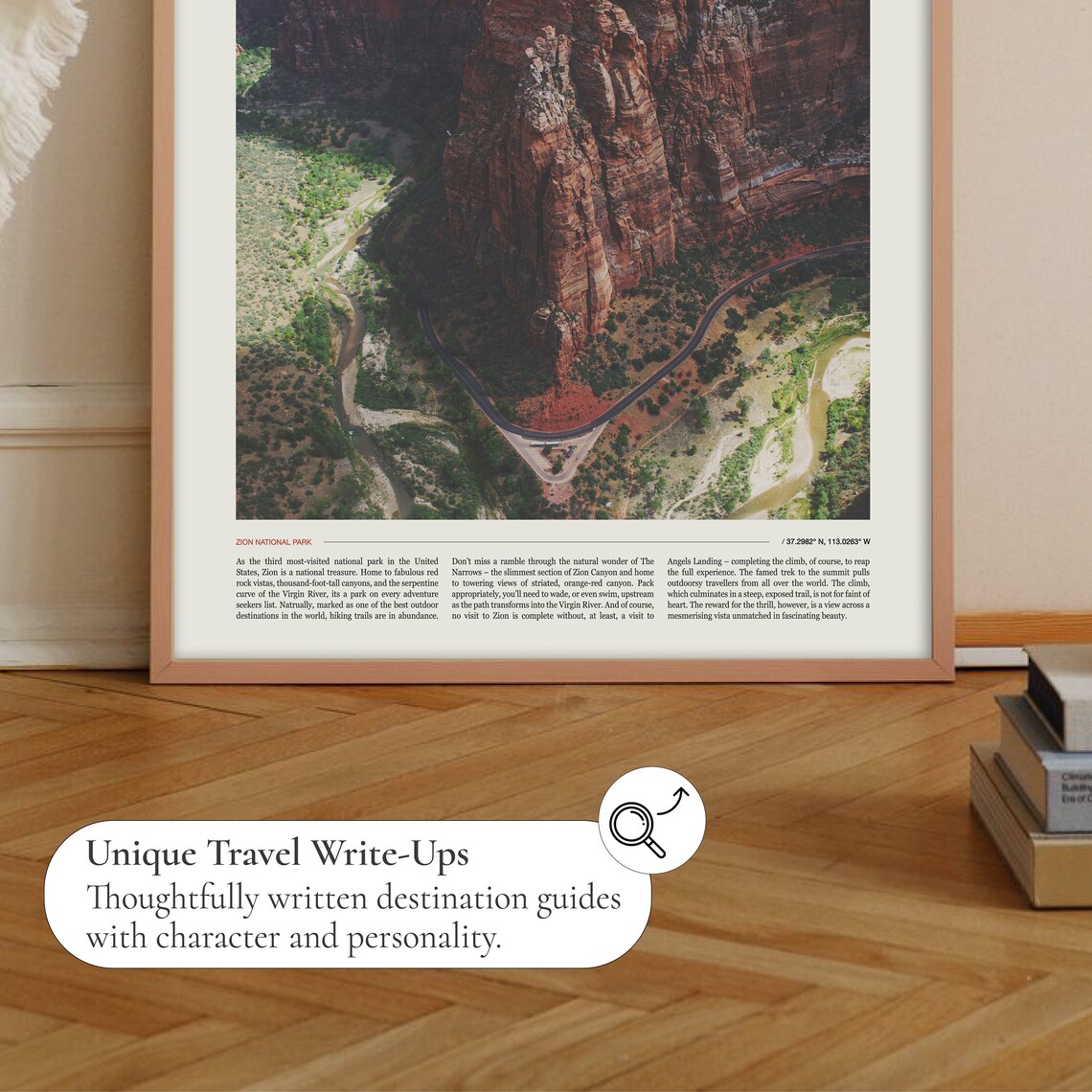 Zion National Park Red Canyon Switchback Road Aerial Photography Poster - Image 2