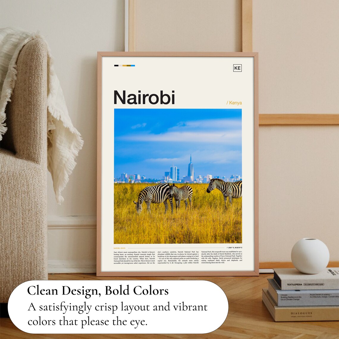 Nairobi Poster, Kenya Travel Poster Art Print - Image 3