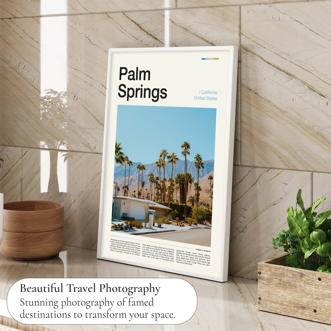 Palm Springs, California Travel Poster Art Print - Image 4