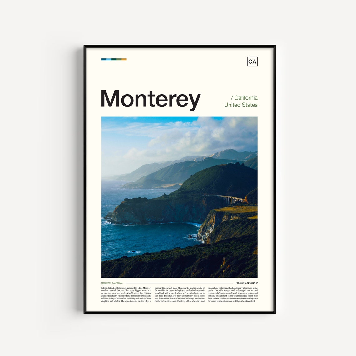 Monterey California Big Sur Coast Bixby Creek Bridge Photo Poster