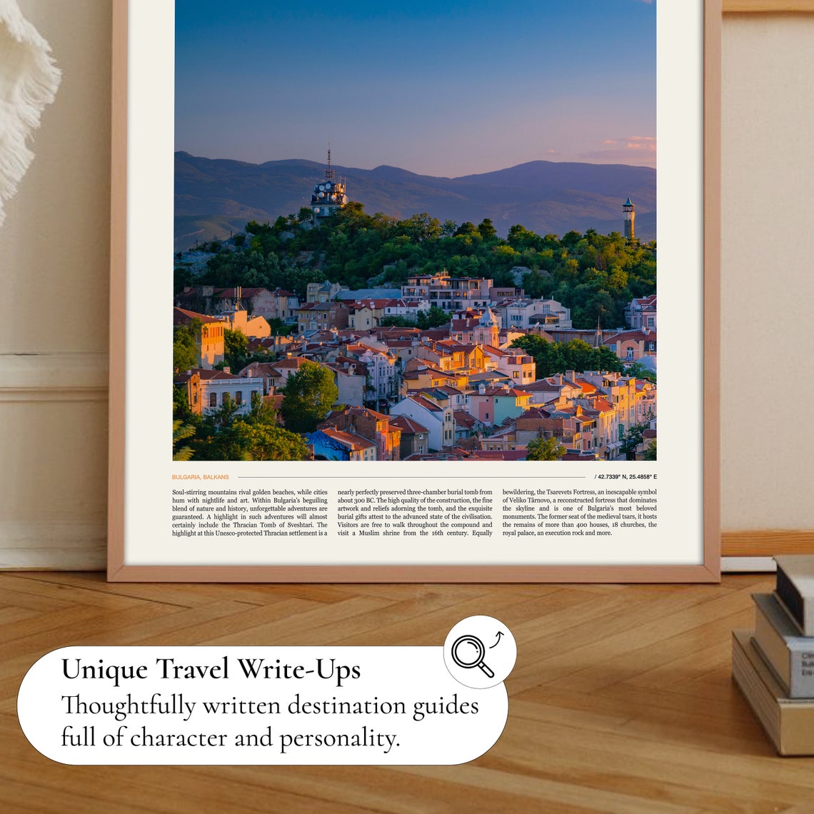 Bulgaria Hillside Old Town Sunset Balkans City Panorama Photo Poster - Image 2