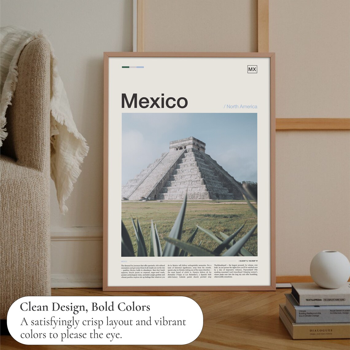 Mexico Travel Poster, Mexican Art Wall Print - Image 3