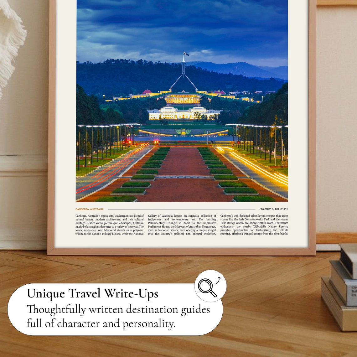 Canberra Australia Parliament House At Dusk City View Travel Poster - Image 2
