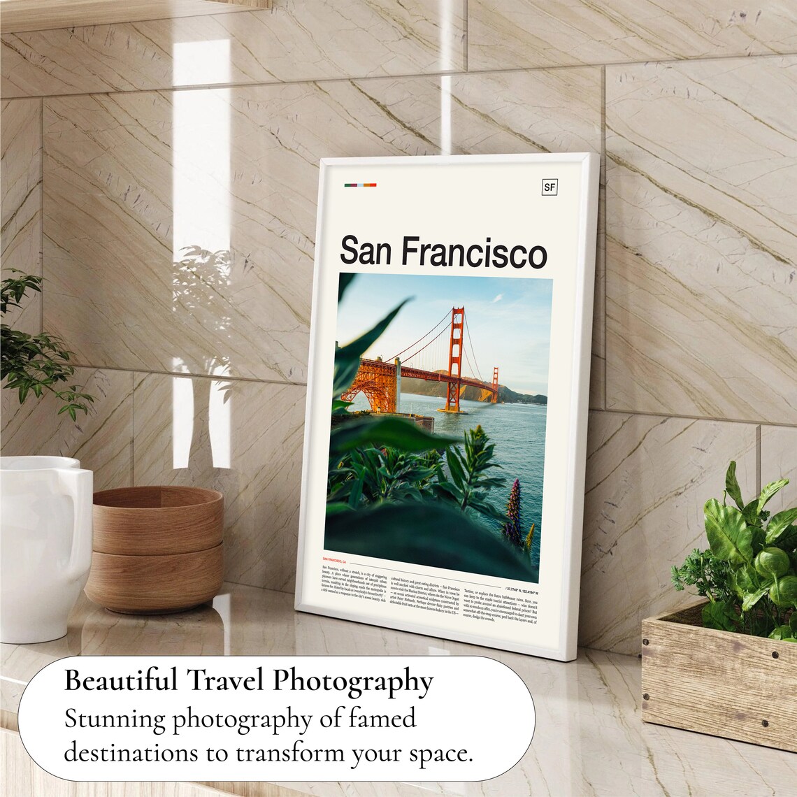 San Francisco Travel Poster, USA City Wall Art - Image 4