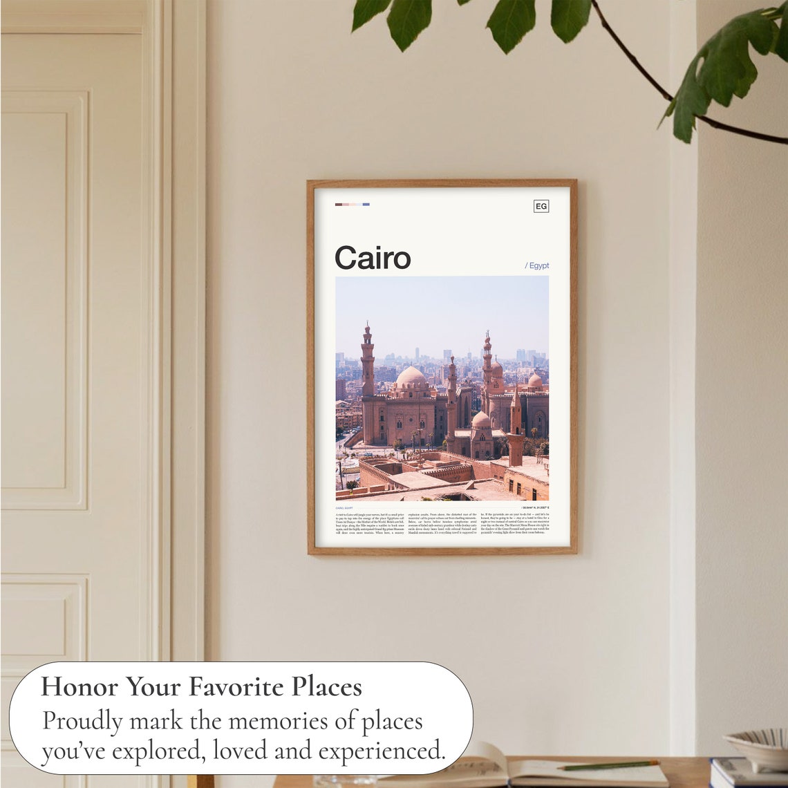 Cairo Egypt Historic Mosque Skyline City Editorial Travel Poster - Image 5