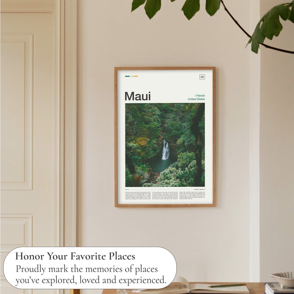 Maui Hawaii Hidden Waterfall Lush Rainforest Green Jungle Wall Art - Image 5