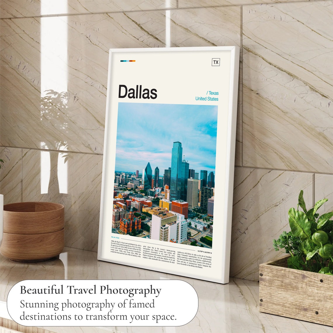 Dallas Print Dallas Poster Dallas Wall Art Dallas Art Print Dallas Photo Dallas Photography Dallas Decor Dallas Travel Print - Image 4