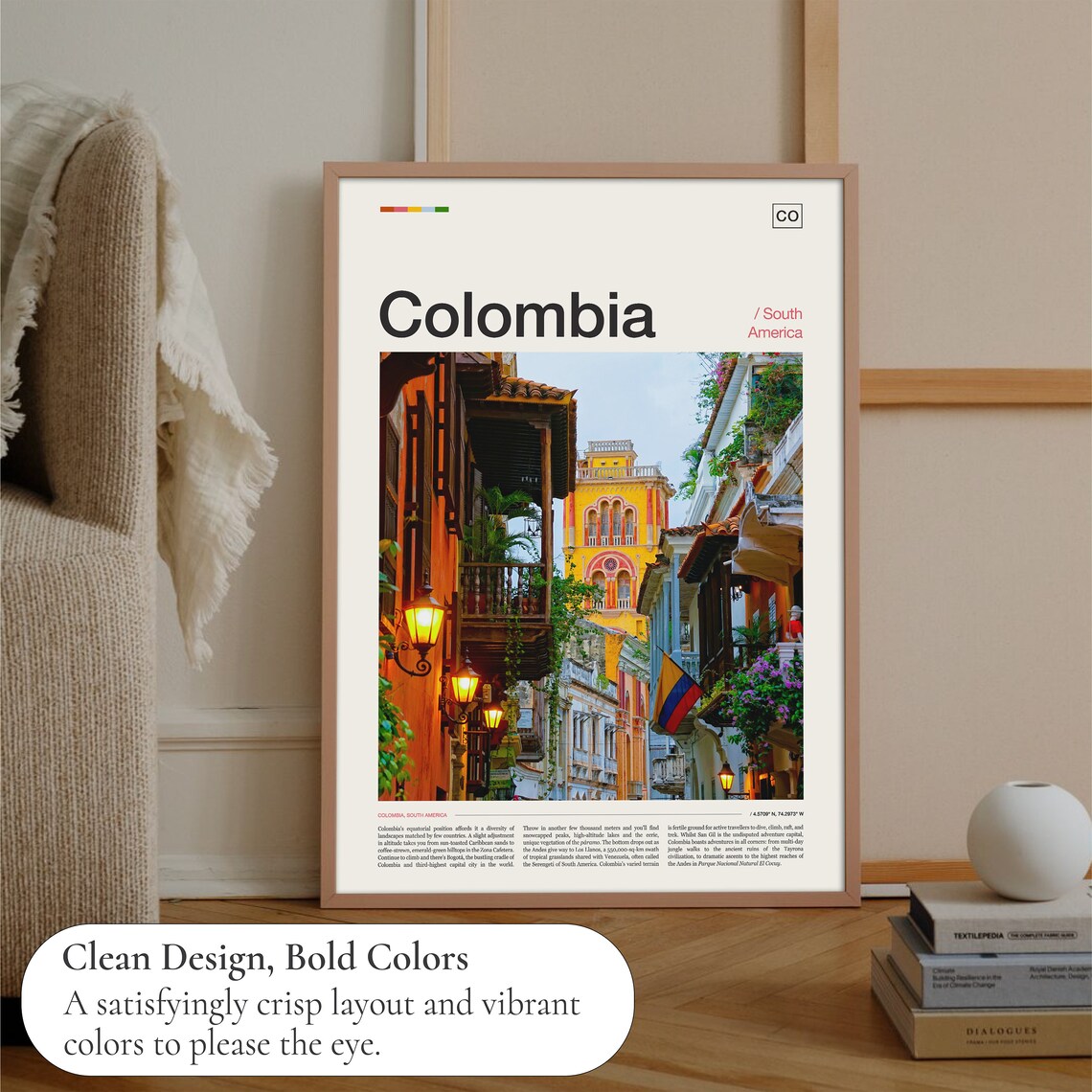 Colombia Travel Poster, Latin America Wall Art - Image 3