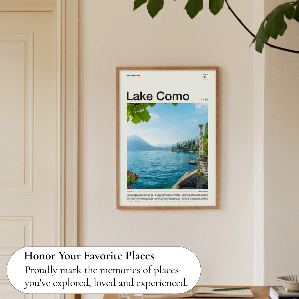 Lake Como Poster Italy Art Italy Poster Italy Gift Italy Print Italy Wall Art Italy Travel Poster Lake Como Print Lake Como Art - Image 5