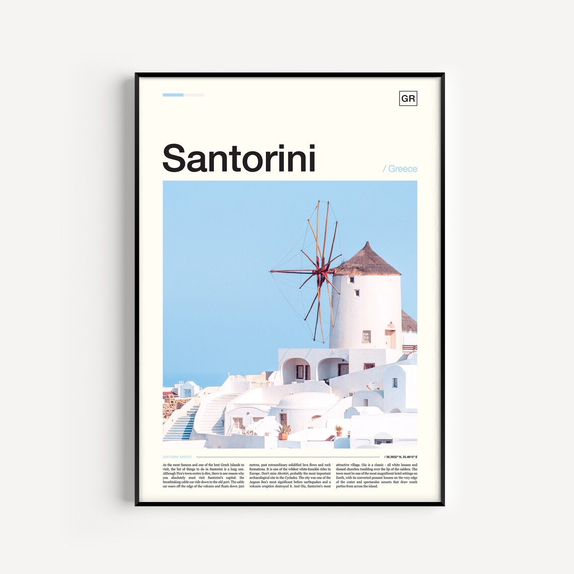 Santorini Travel Poster