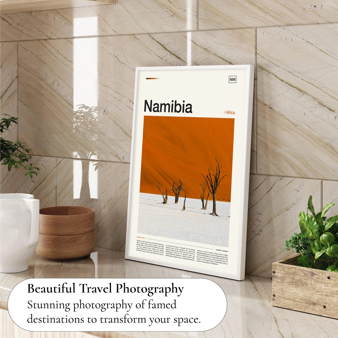 Namibia Africa Deadvlei Dead Trees Orange Dune Desert Photo Poster - Image 4
