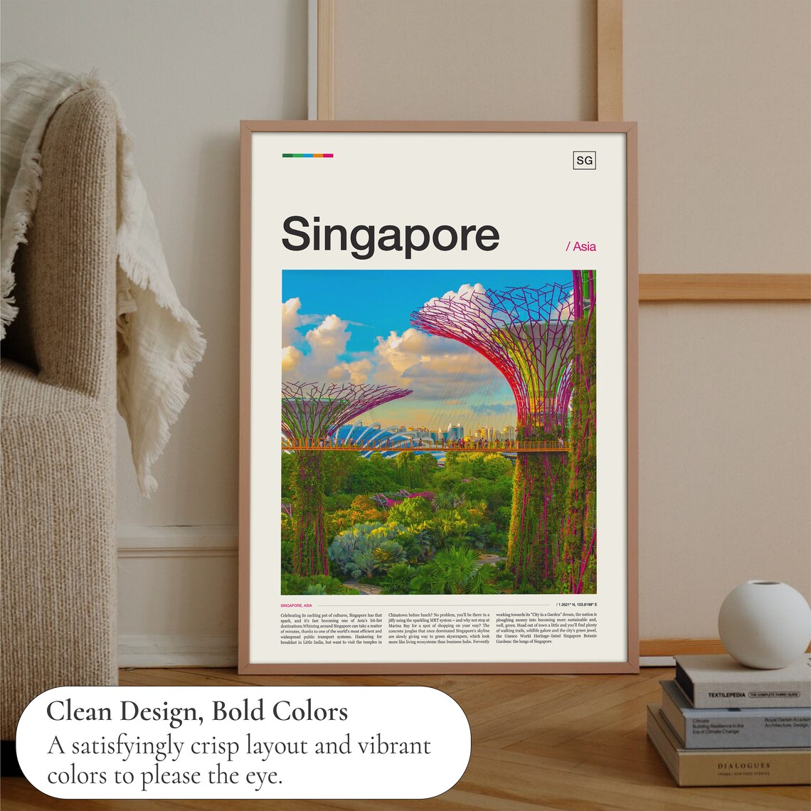 Singapore Travel Poster, Asia City Wall Art Print - Image 3