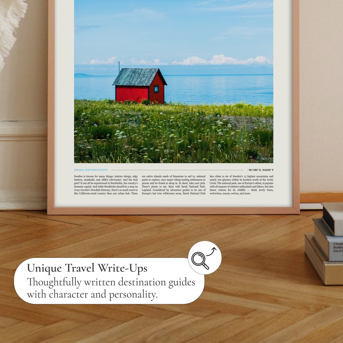 Sweden Northern Europe Red Cabin by the Sea Summer Photo Poster - Image 2