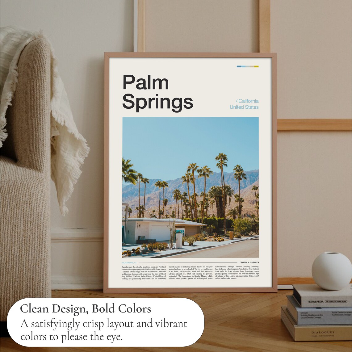 Palm Springs, California Travel Poster Art Print - Image 3