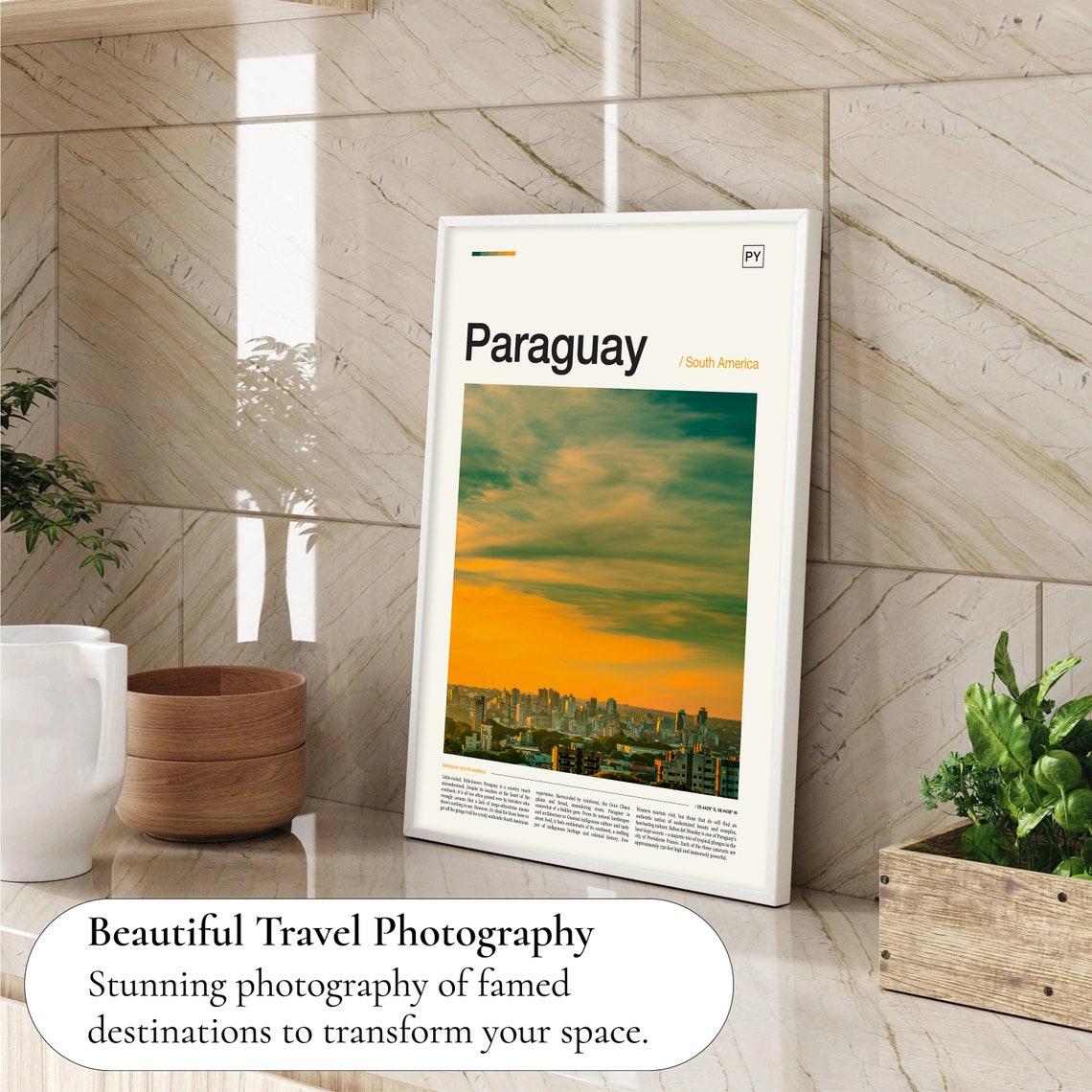 Paraguay Print Paraguay Poster Paraguay Art Print Paraguay Wall Art Paraguay Artwork Paraguay Photo Paraguay Travel Paraguay Decor - Image 4