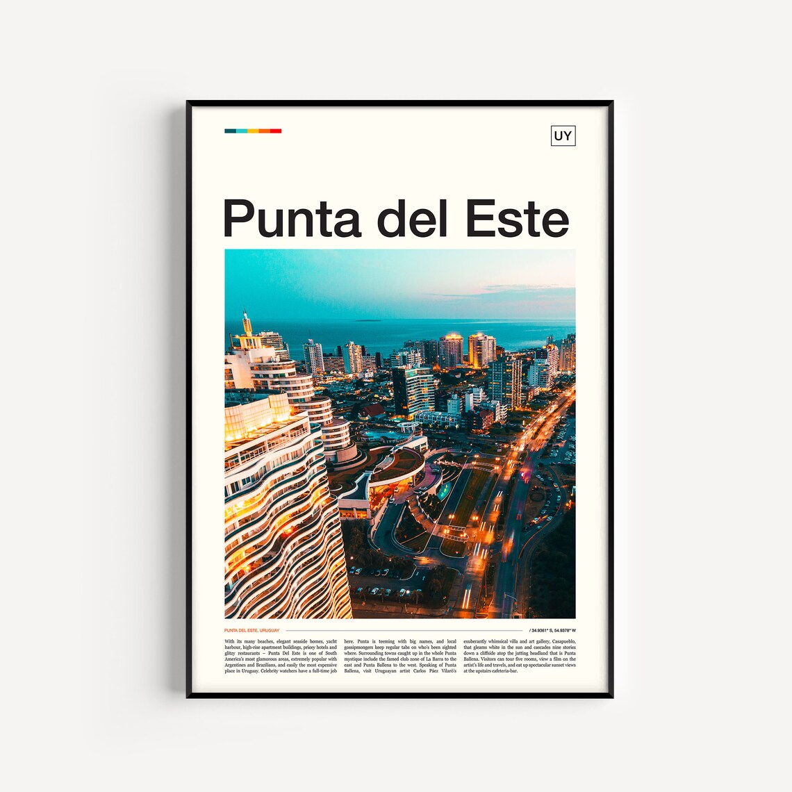 Punta Del Este Travel Poster, Place Wall Art
