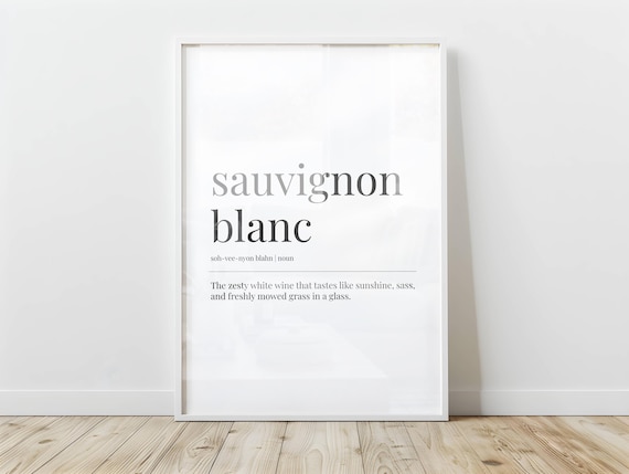 Sauvignon Blanc Wine Funny Dictionary Definition Gift Poster