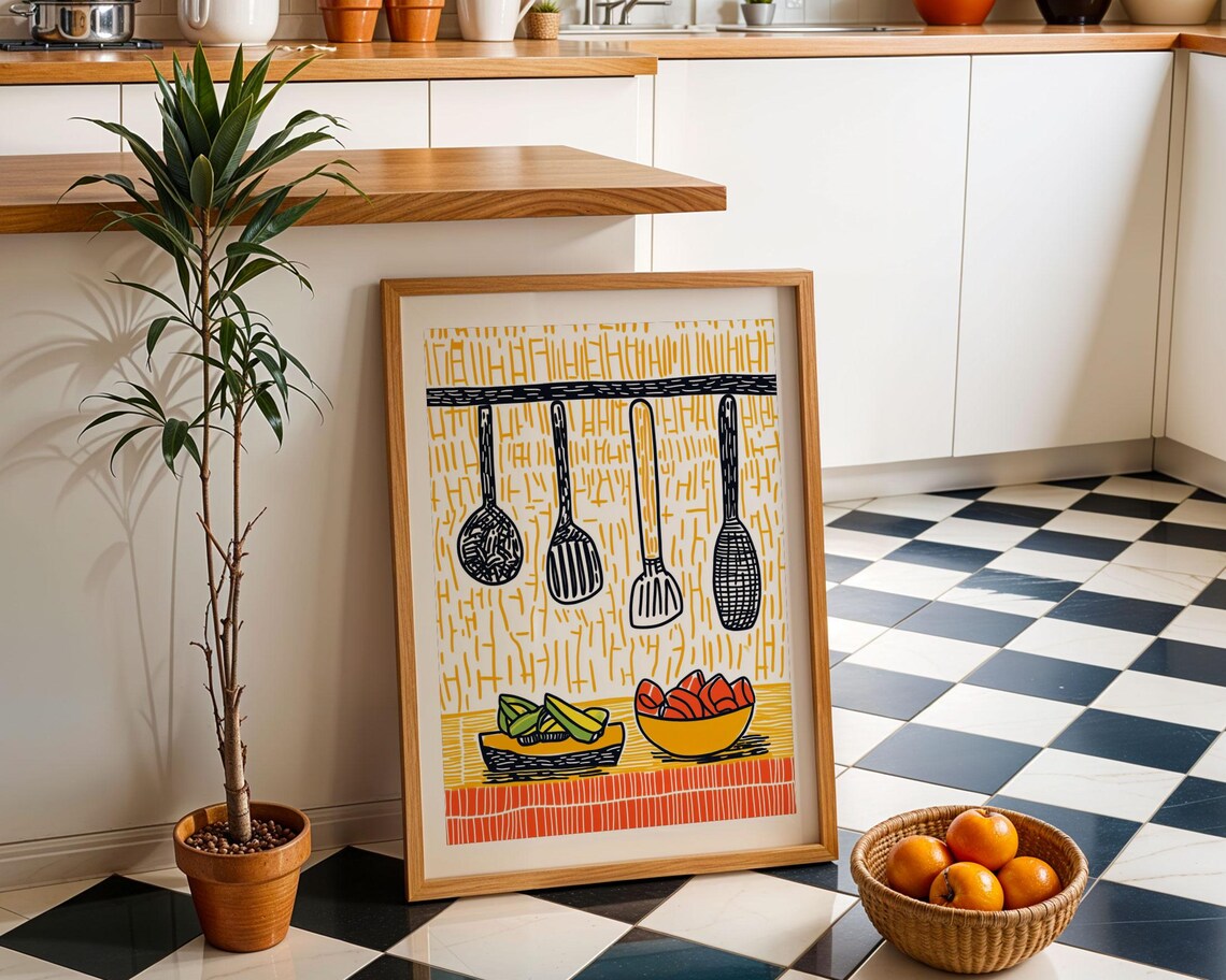Retro Diner Poster, Italian Kitchen Decor - Image 4