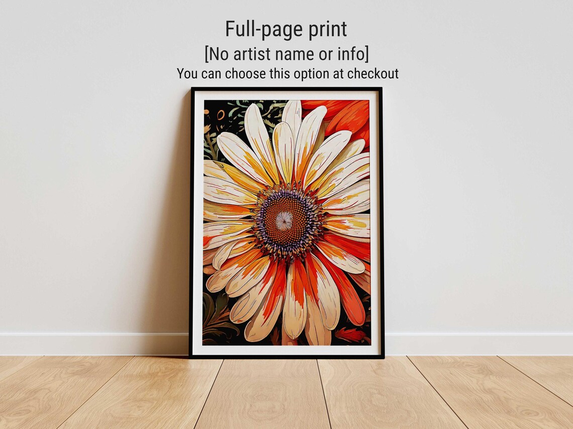 Yayoi Kusama Inspired Giant Daisy Flower Close Up Art Poster - Image 4