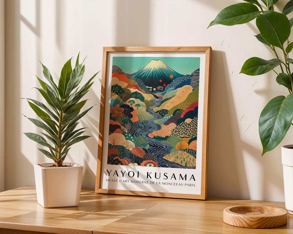 Yayoi Kusama Mount Fuji Print Japanese Mountain Landscape Poster Colourful Modern Art For Living Room Bedroom Or Office - Image 6