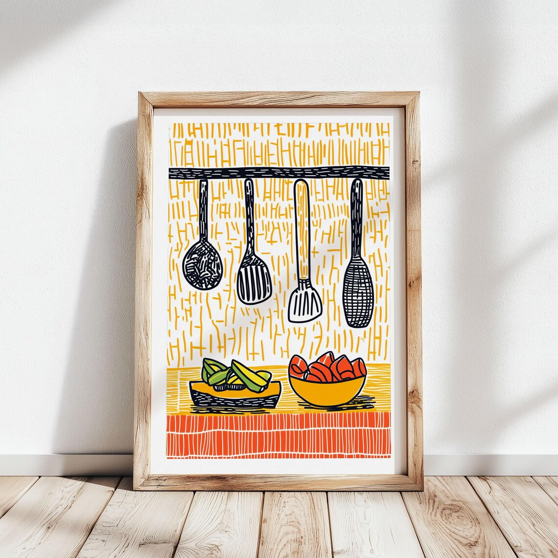 Retro Diner Poster, Italian Kitchen Decor